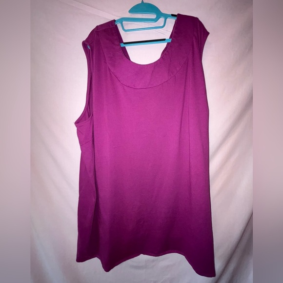 Roaman's Pink Sleeveless Top with Scoop Neck - Picture 1 of 10